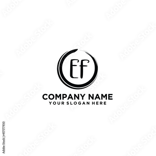 Letter EF Beautiful handwriting logo