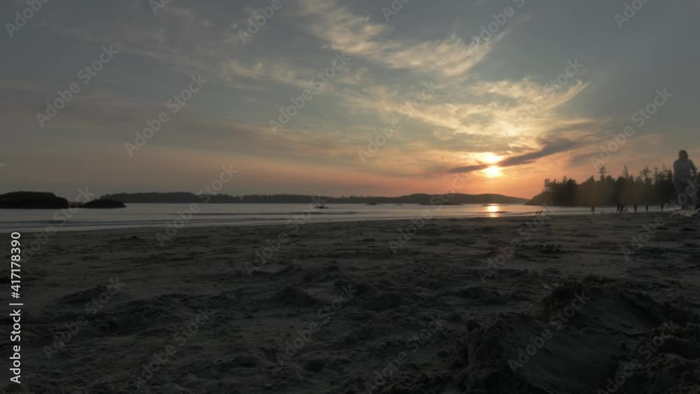 Beautiful beach time lapse dusk Beautiful beach time lapse dusk