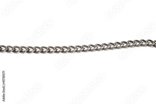 Steel chain isolated on white backgroound.