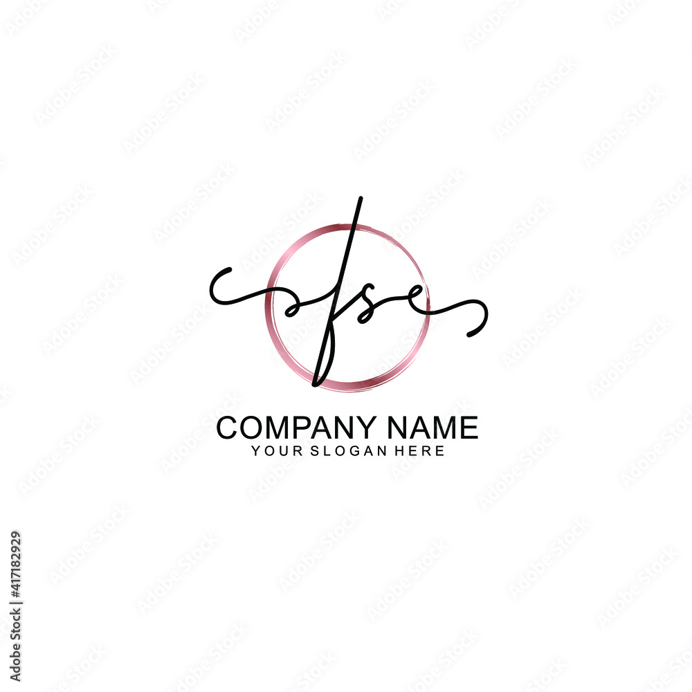 Letter FS Beautiful handwriting logo