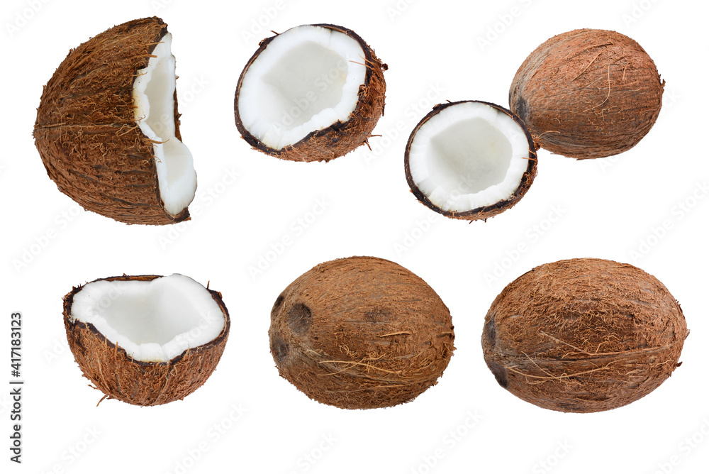 Coconut isolated on white background. Coconut isolated on white background.