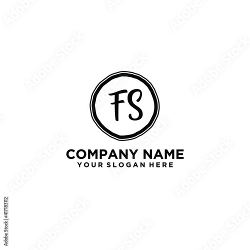 Letter FS Beautiful handwriting logo