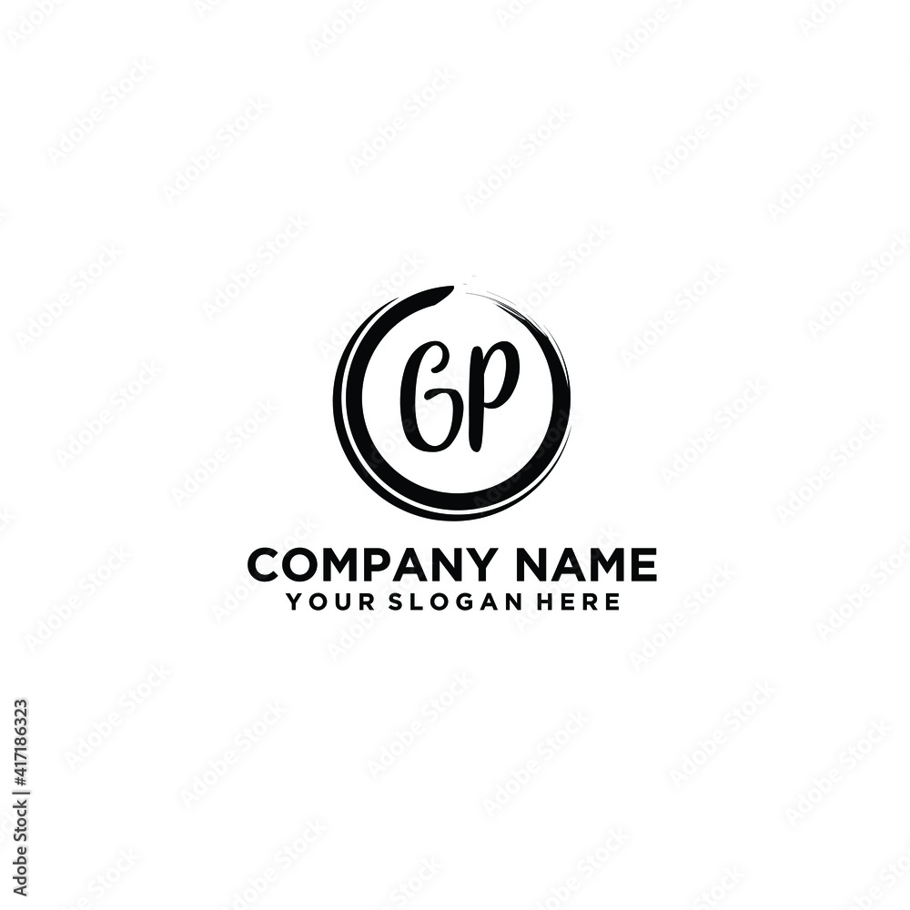 Letter GP Beautiful handwriting logo