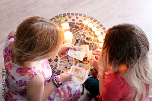 Quadro em tela Fortune telling session, seeing the destiny and astrology