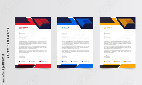 Modern letterhead and business letterhead design template