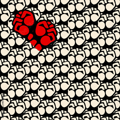 Cool Seamless Texture Pattern MMA, karate for print on t-shirts, rashguard. Vector, EPS.