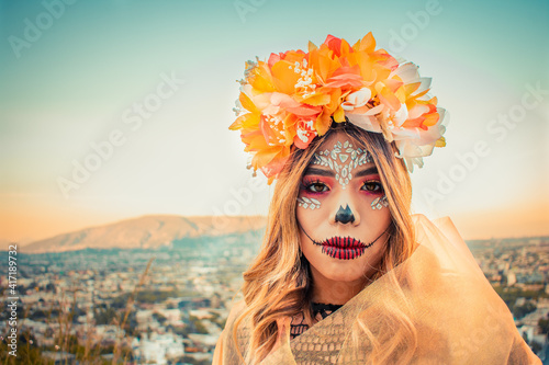 Obraz na plátně Viene la Catrina