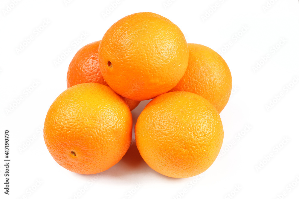 Pile of oranges isolated on white background. Delicious fruit Pile of oranges isolated on white background. Delicious fruit
