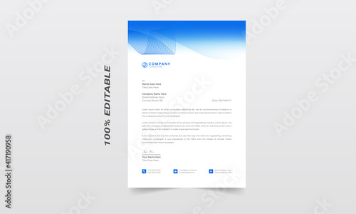 Modern letterhead and business letterhead design template