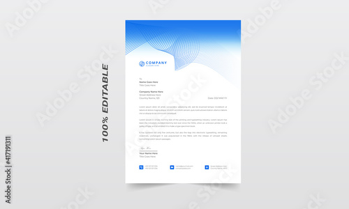 Abstract letterhead design template. modern business letterhead design template, business letterhead, letterhead template, simple letterhead, corporate letterhead, flyer layout
