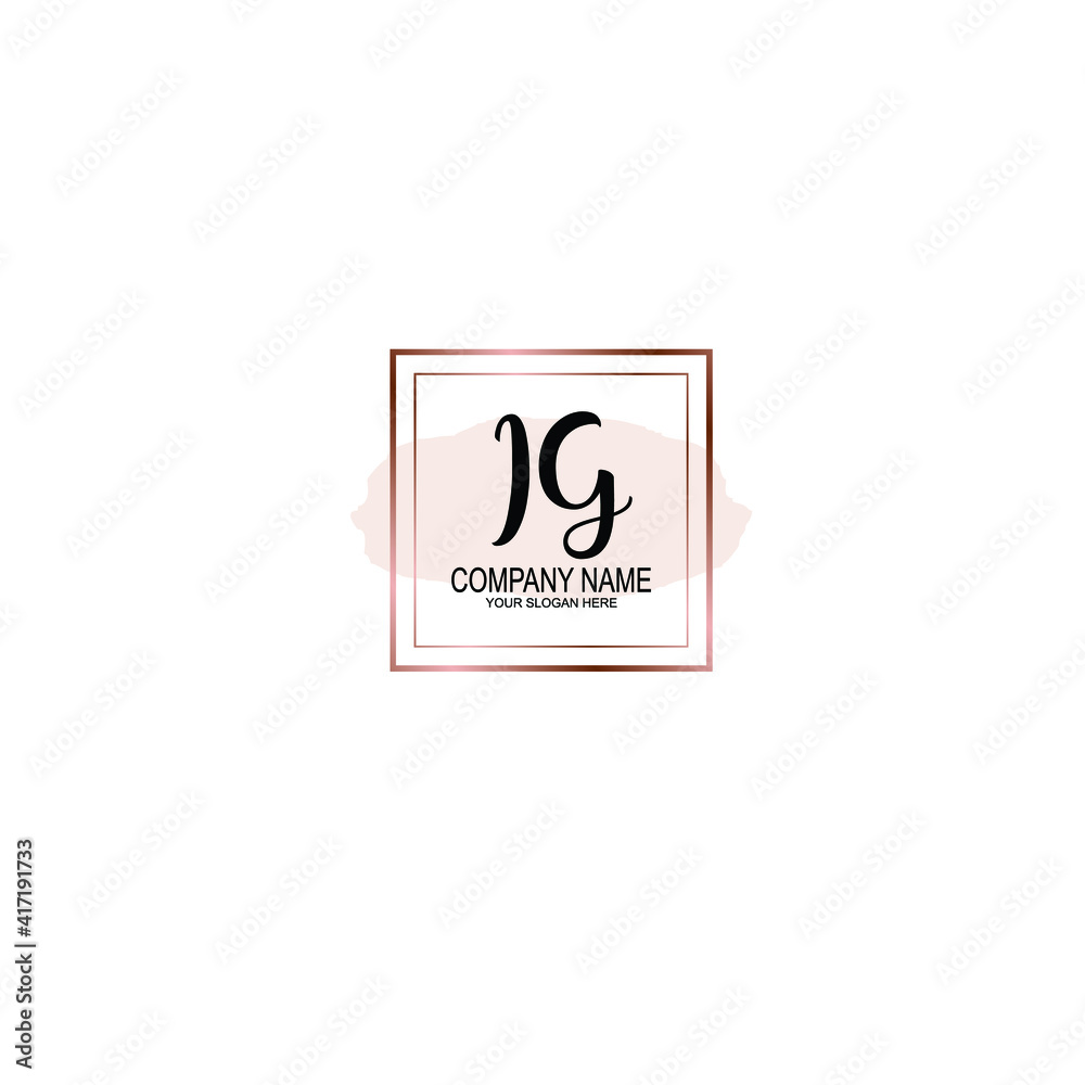 Letter IG Beautiful handwriting logo
