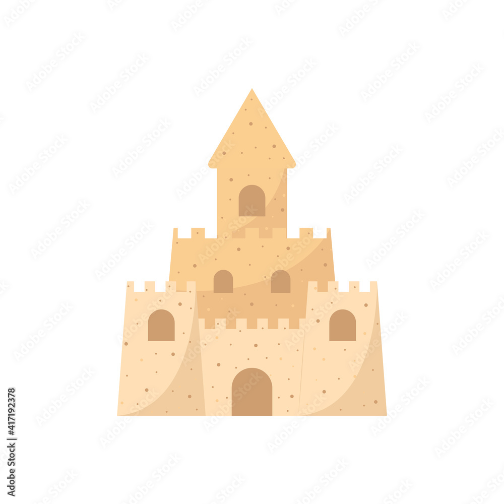 Sand castle . Vector illustration. Sand castle . Vector illustration.
