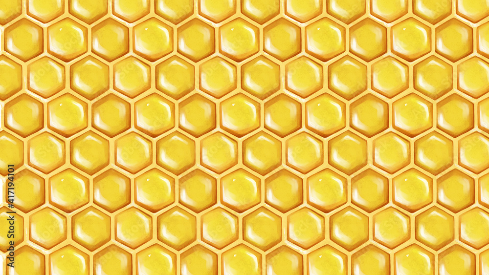 Background with honeycombs. Pattern with gold hexagons. Geometric background. Natural product. Background with honeycombs. Pattern with gold hexagons. Geometric background. Natural product.