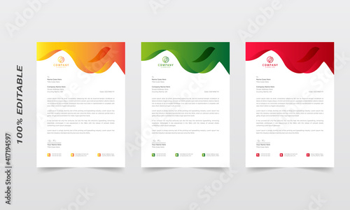 Abstract letterhead design template. modern business letterhead design template, business letterhead, letterhead template, simple letterhead, corporate letterhead, flyer layout
