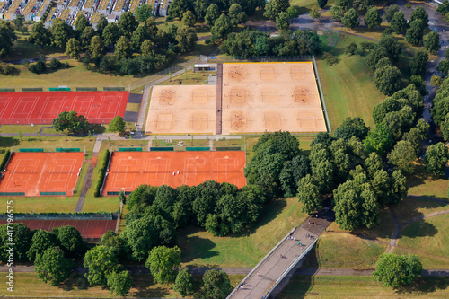 aerial view of a sport complex photo