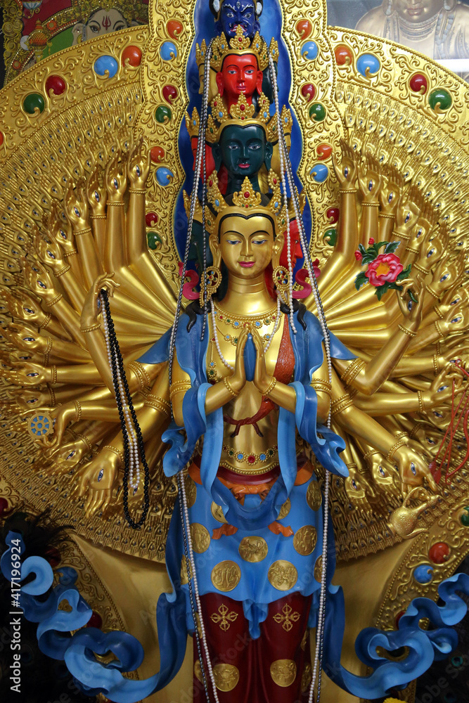 Bodhisattva  Avalokitesvara. Guanyin statue ( Quan Am ).  Vung Tau. Vietnam.  25.02.2017