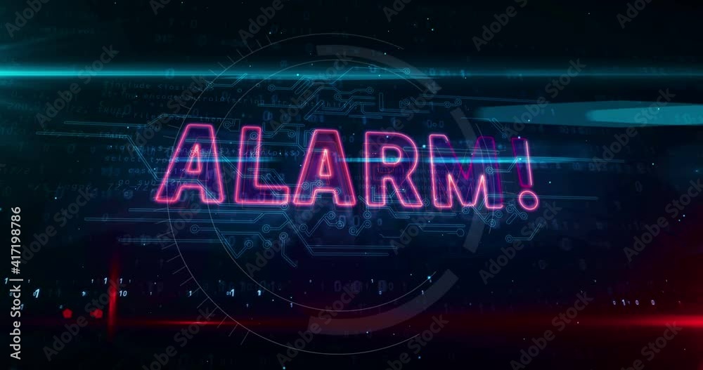 Alarm warning concept, danger and security breach loop. Futuristic abstract 3d rendering loopable animation. Alarm warning concept, danger and security breach loop. Futuristic abstract 3d rendering loopable animation.