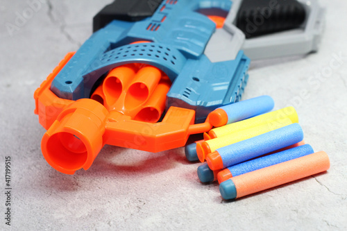 Foam bullet and gun toy, foam-based weaponry