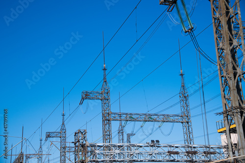 High-voltage power transformer substation