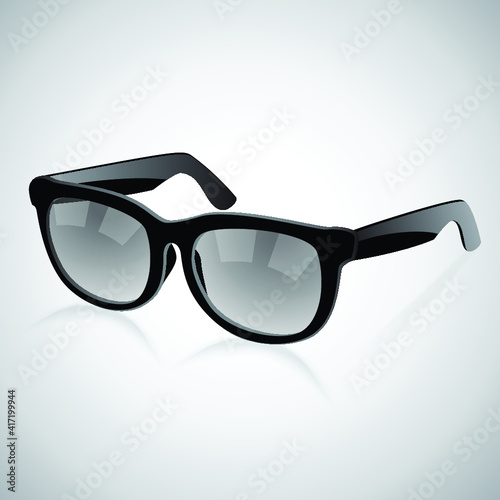 Spectacles, Black glasses isolated on white background