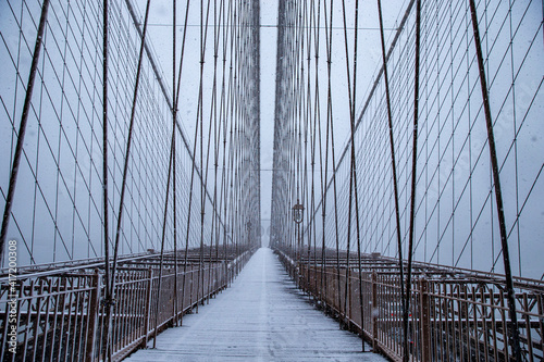 Brooklyn Bridge during Snow Storm #417200308