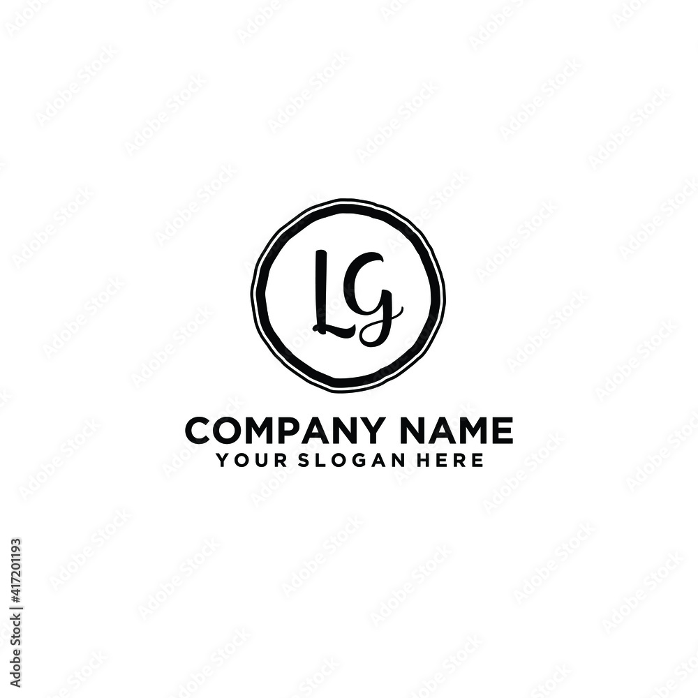 Letter LG Beautiful handwriting logo