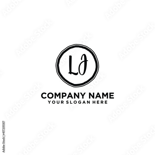 Letter LJ Beautiful handwriting logo