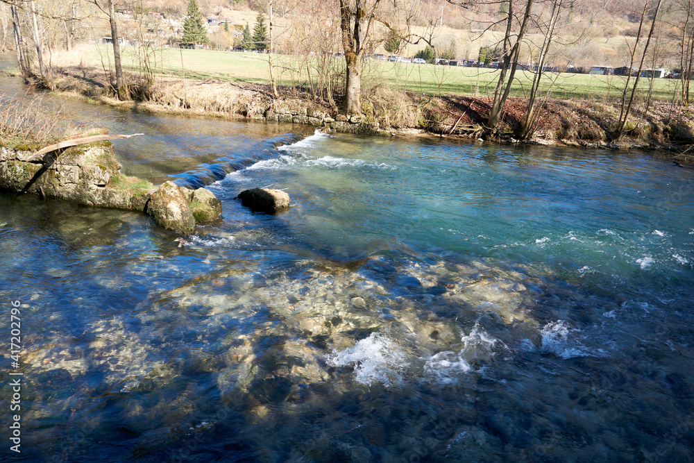Fototapeta premium beautiful river under a blue sky