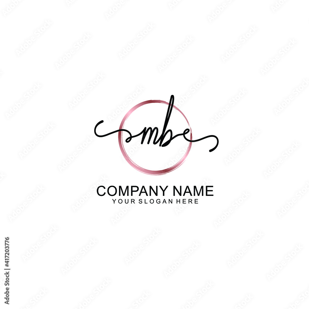 Letter MB Beautiful handwriting logo