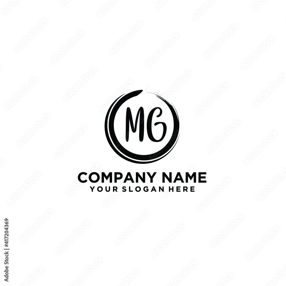 Letter MG Beautiful handwriting logo