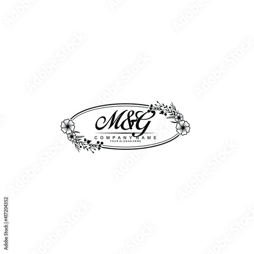 Letter MG Beautiful handwriting logo