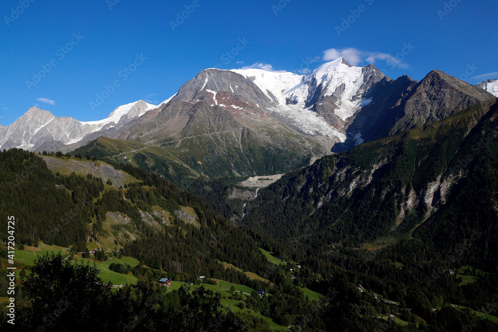 Landscape of the French Alps in summer. Mont Blanc Massif. France. 07.06.2018 Landscape of the French Alps in summer. Mont Blanc Massif. France. 07.06.2018