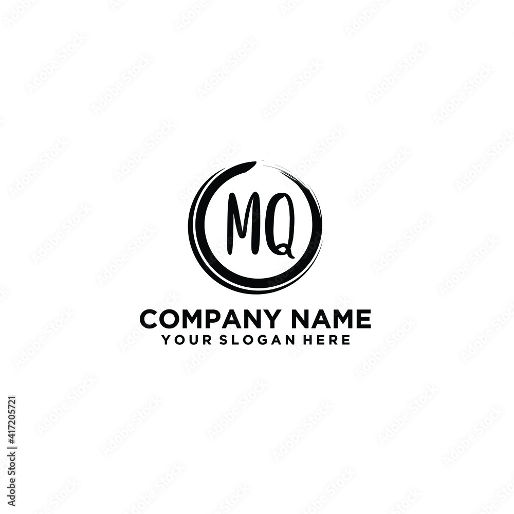 Letter MQ Beautiful handwriting logo