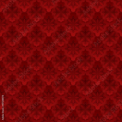 3d background with ornament, seamless pattern