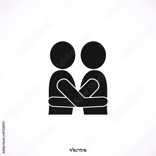 people hug each other, friends embrace