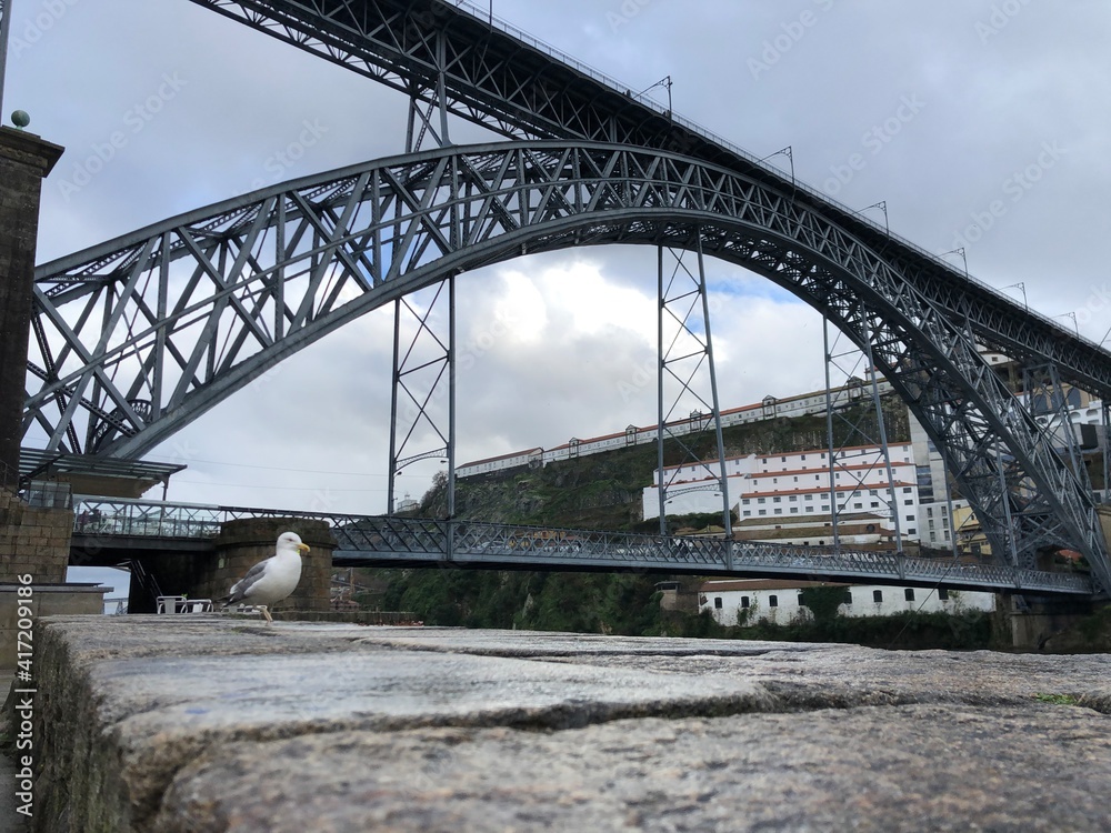 Naklejka premium Puente Don Luis I, Porto, Portugal