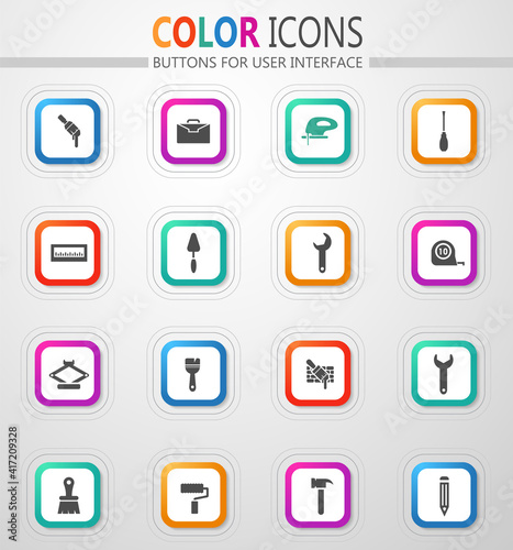 Work tools icons set © lisess