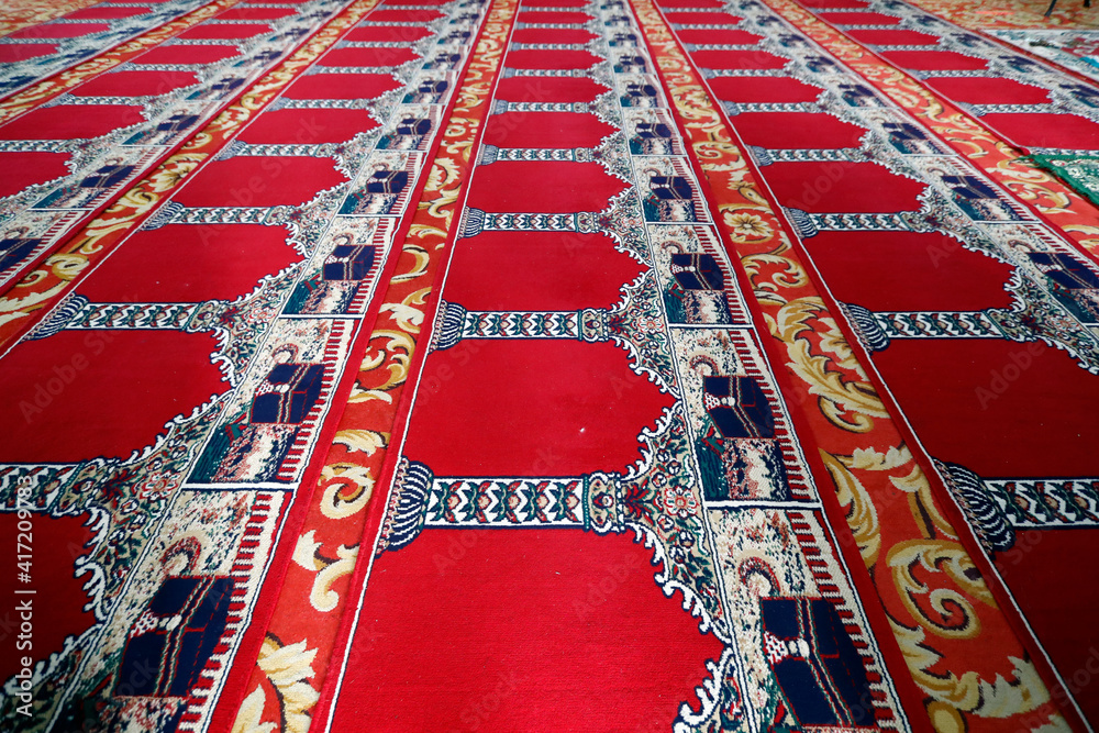  Islamic prayer rug in a mosque. 21.09.2018