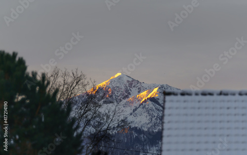 winterly Mountain Heimgarten in Sunrise photo