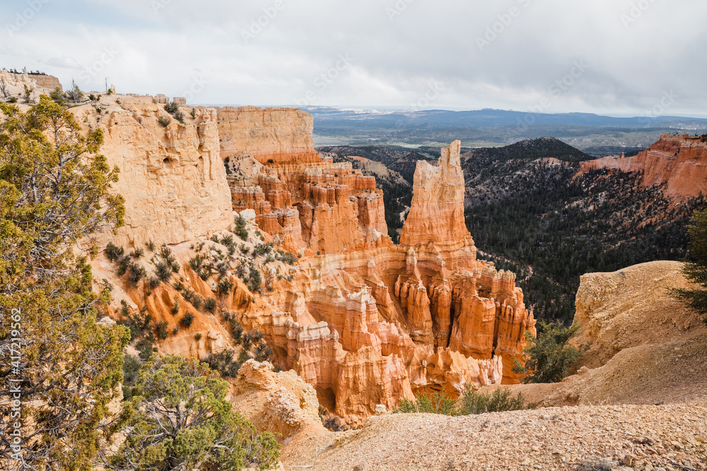 Sandstone formations at Bryce Point in Bryce Canyon National Park, Utah