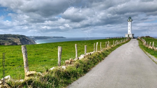 Tableau sur toile Luces lighthouse, Colunga municipality, Asturias, Spain