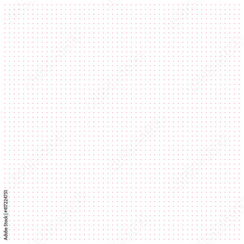 Grid paper. Dotted grid on white background. Abstract dotted transparent illustration with dots. White geometric pattern for school, copybooks, notebooks, diary, notes, banners, print, books.