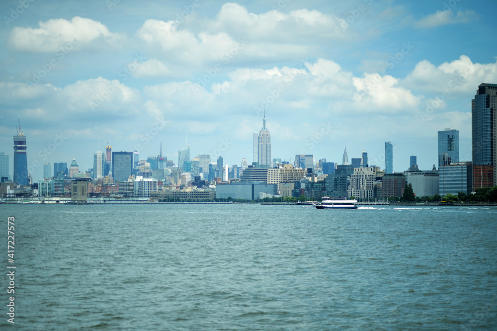 New York city skyline with skyscrapers New York city skyline with skyscrapers