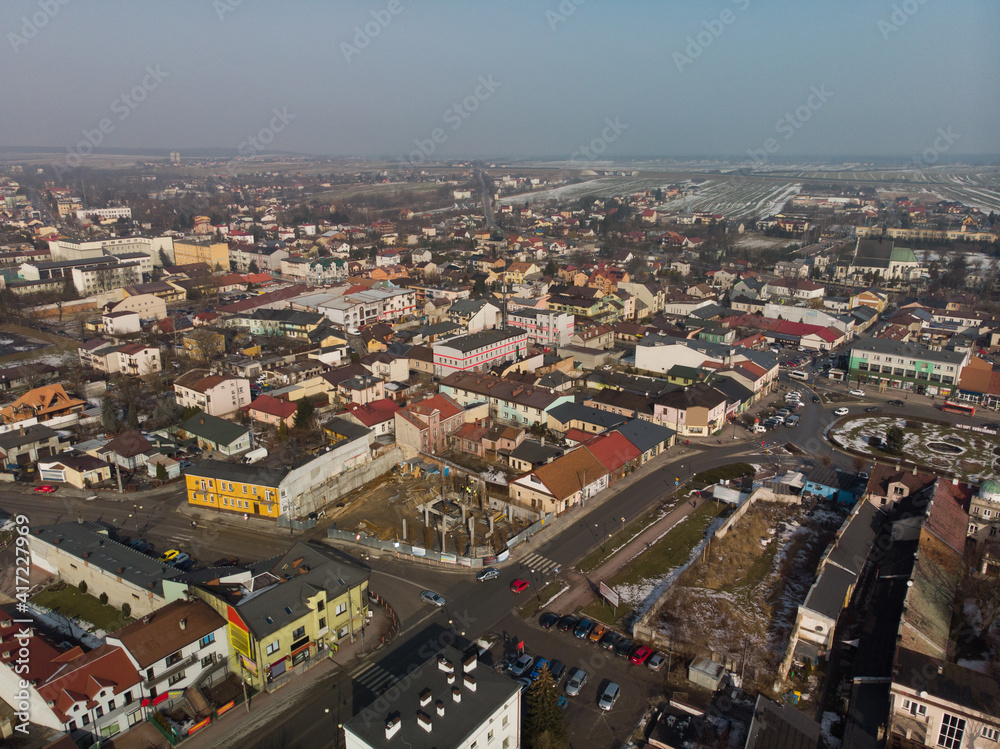 Jędrzejów - centrum miasta/Jedrzejow - the town center, Holy Cross Province, Poland