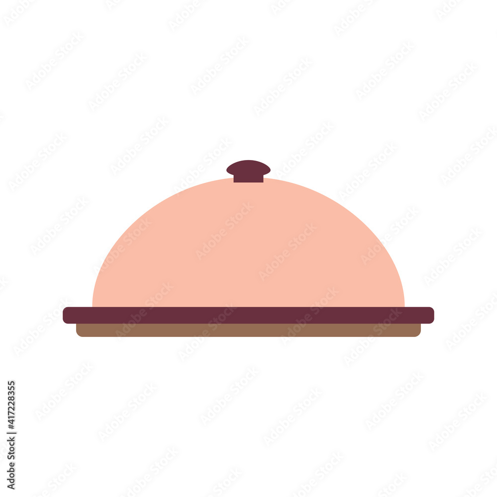 Fototapeta premium kitchen dish in flat style isolated on white