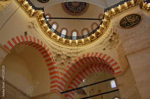 View of the main places and monuments of Istanbul (Turkey). Suleymaniye Mosque