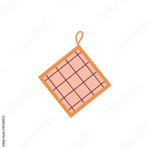kitchen potholder in vector isolated on white