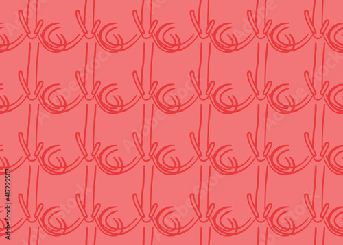 Vector texture background  seamless pattern. Hand drawn  red colors.