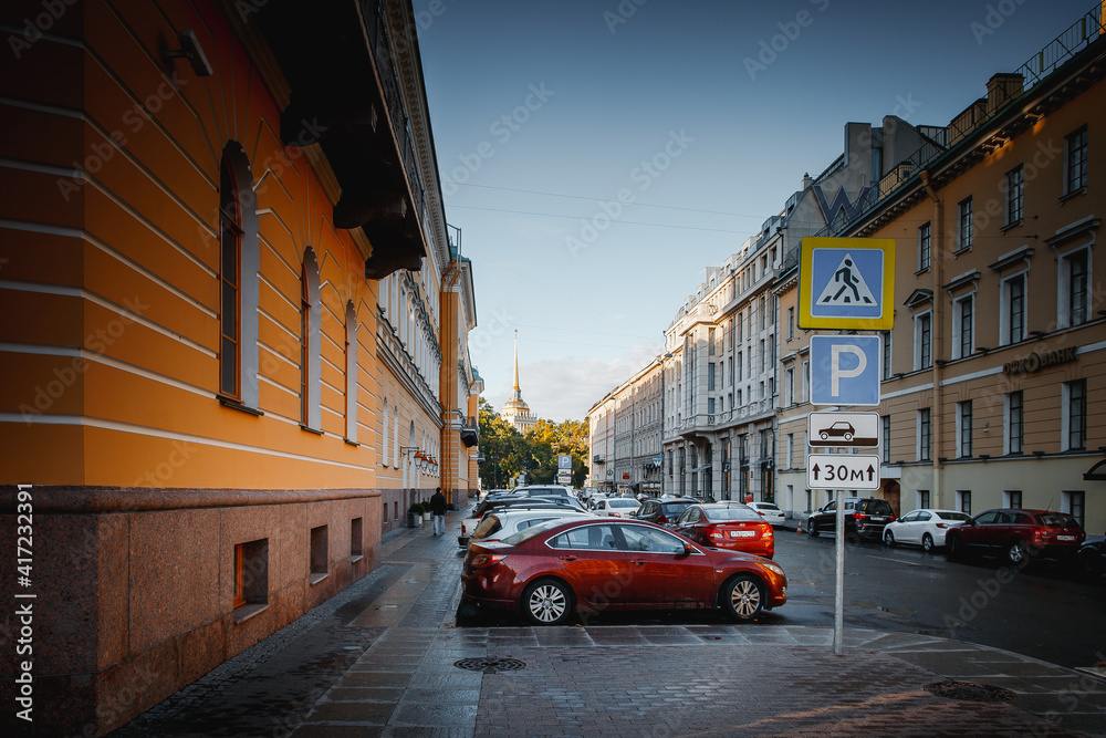 Obraz premium street in the town