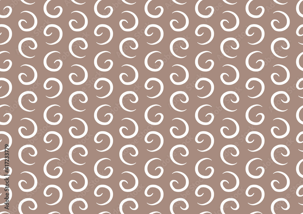 Vector texture background, seamless pattern. Hand drawn, brown, white colors.